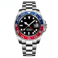 904L Stainless Steel case, for Men Automatic Mechanical Watch, GMT Watches, Sapphire Glass, Black Blue Ceramic